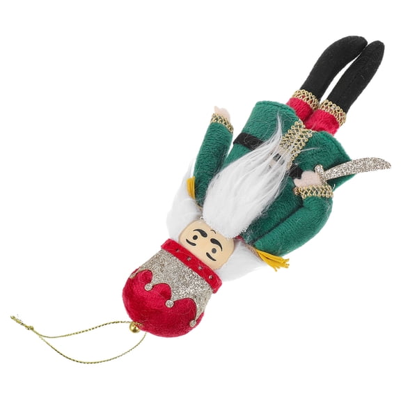 Milisten Elegant Green Nutcracker King Fabric Ornament for Festive Home Decoration