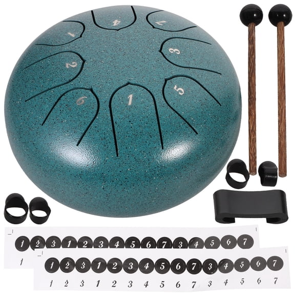 Milisten Steel Tongue Drum Green Ethereal Melody for Yoga Meditation 1Set