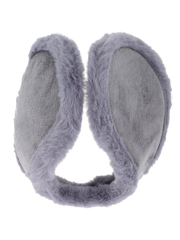Grey Plush Earmuff Thermal Insulation for Home Use Winter Protection