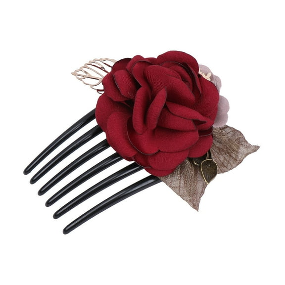 Milisten Handmade Flower Shaped Hair Comb Accessory for Prom Wedding and Engagement