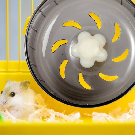 Milisten Silent Grey Hamster Wheel Plastic Material for Small Pet Fun