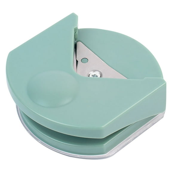 Milisten Handheld Corner Punch Paper Cutting Tool Green ABS Plastic 1Set