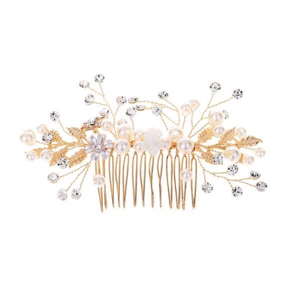 Milisten Rhinestone Crystal Comb Flower For Prom Women 1Pack