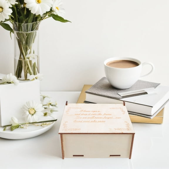 Milisten Beige Heart-Shaped Wooden Box for Party Collects Messages Functional Keepsake