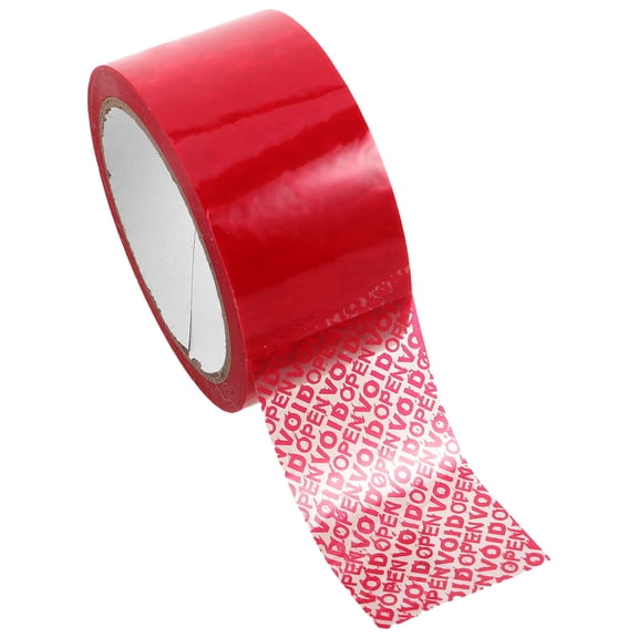 Milisten High Visibility Red Tamper Resistant Tape with Voidopen Void Indicator for Boxes