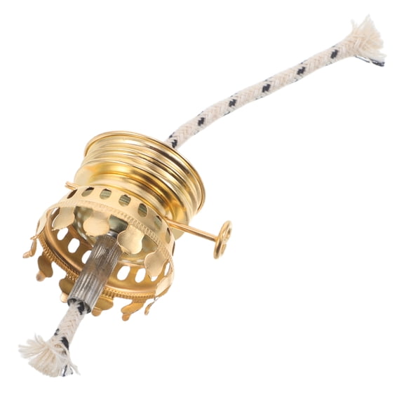 Milisten Vintage Style Kerosene Lamp Base in Golden for Home Decor and Rustic Lighting