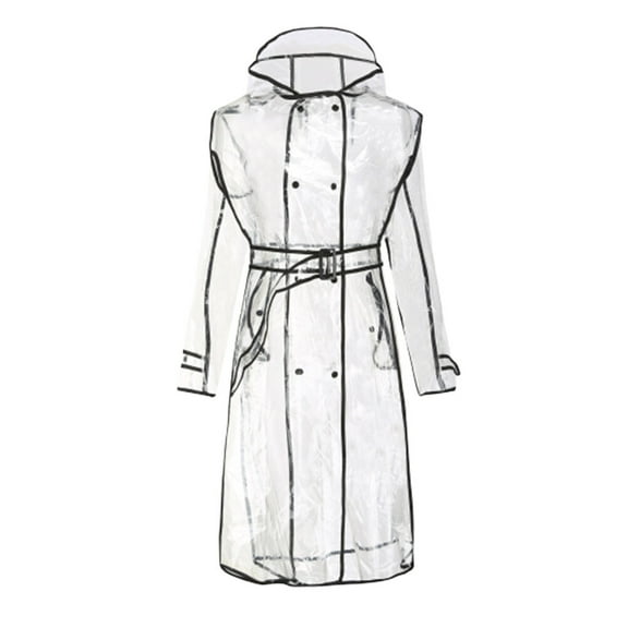 Milisten Hooded Waterproof Rainwear Women Transparent Lightweight 1Pack