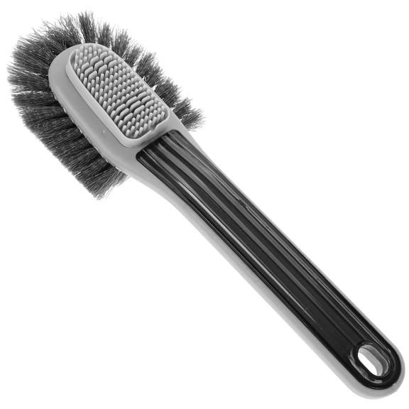 Milisten Multifunctional Soft Bristled Shoe Brush with Long Handle for Cleaning