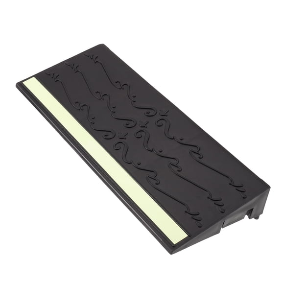 Milisten Black Rubber Threshold Ramp with Anti- for Smooth Wheelchair, Scooter, and Robot Vacuum Transitions
