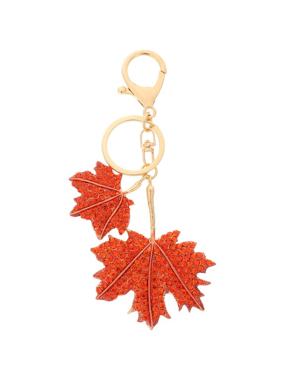 Crystal Maple Leaf Keychain Pendant Charm for Bags, 1 Piece, Ideal Gift for Friends and Family