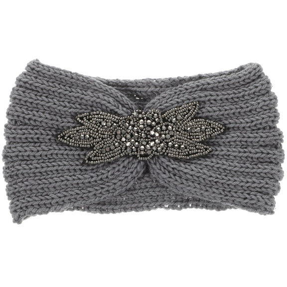 Milisten Hair Headband Woolen Yarn Light Grey Circular Yoga and Exercise Accessory 1Pcs