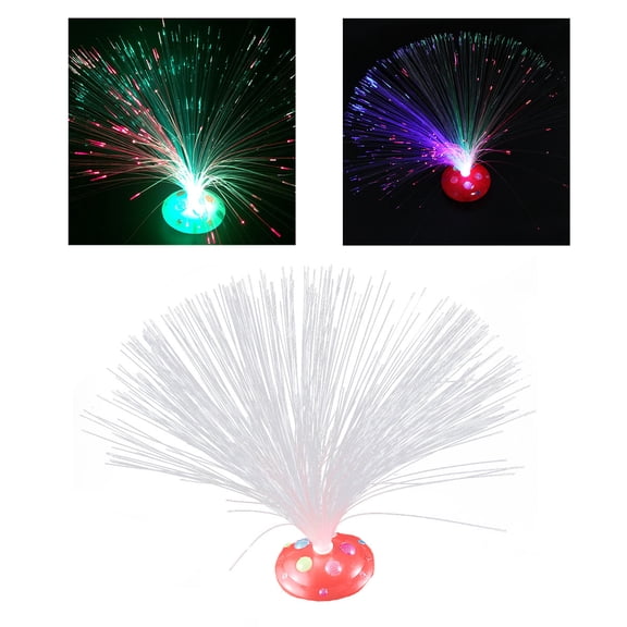 Milisten Transparent Fiber Optic Lamp with LED Color Change for Indoor Decor