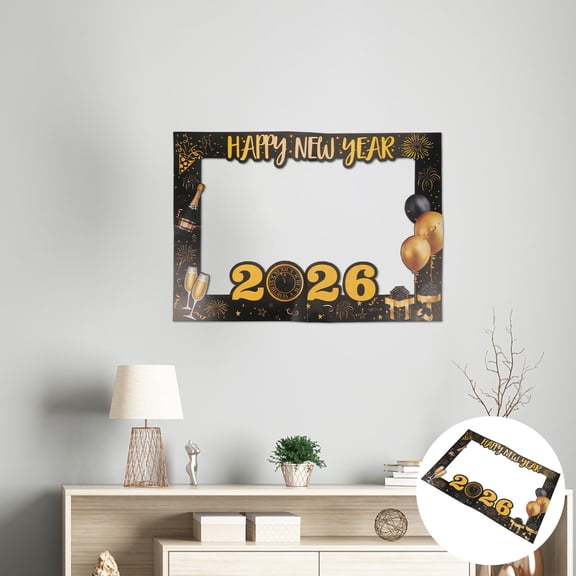Milisten Handheld Selfie Frame Festive Party Decor for New Year Celebrations