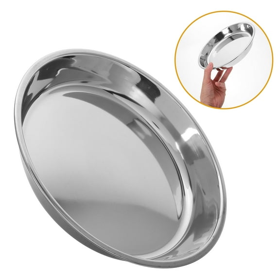 Milisten Stainless Steel Round Plate Fireplace Tray Portable Ash Catcher Suitable for Indoor Grilling 1Pcs