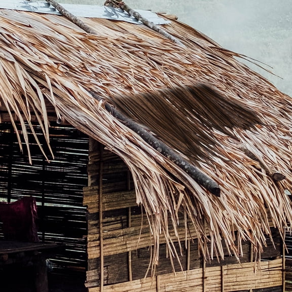 Milisten Artificial Thatch Roof Brown Pe Material for Outdoor Landscaping
