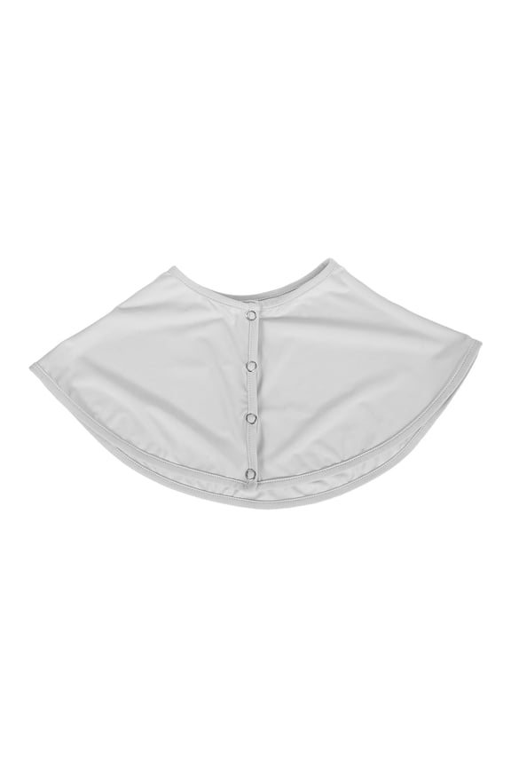 Light Grey Sun Protection Shoulder Wrap Thin Uv Cover Breathable Neck Scarf for Summer