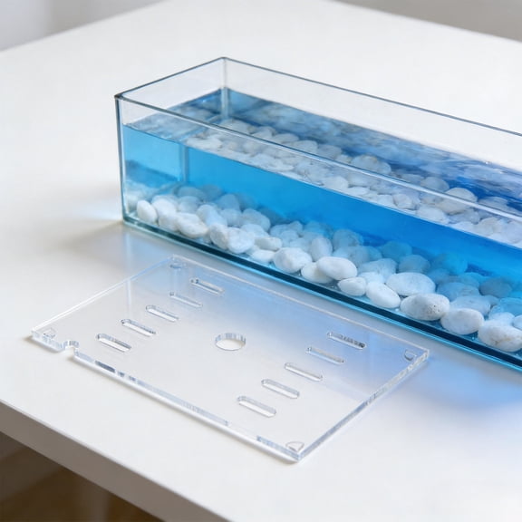 Milisten Lightweight Acrylic Aquarium Cover with Anti Jumping Feature and Clear Grid Panel