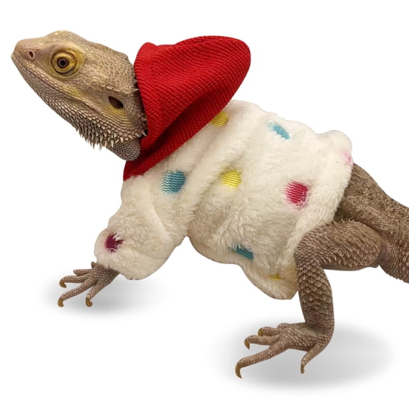 Milisten Adjustable Cotton Reptile Lizard Clothes Lightweight Breathable Hooded Jacket for Small Lizards