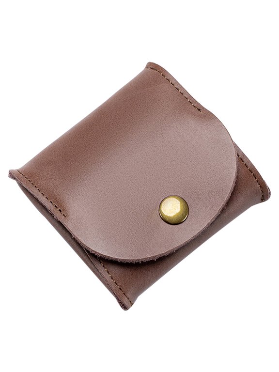 Chic Coffee PU Change Purse Multi-Functional Small Storage Bag
