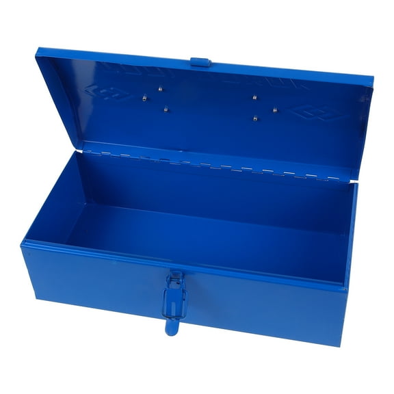 Milisten Multifunctional Small Tool Storage Box Blue Portable Toolbox Lock and Handle