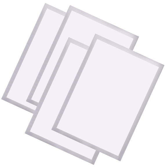 Milisten Simple Style Magnetic Photo Frames Silver 4Set 15.2X11.2In