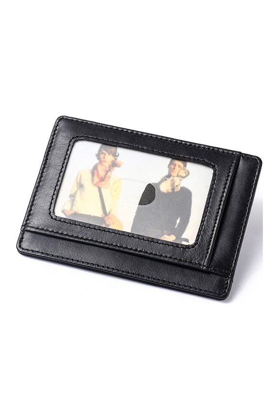 Slim Wallet Rfid Credit Holder with Anti-Theft Protection Black for Secure Card Storage