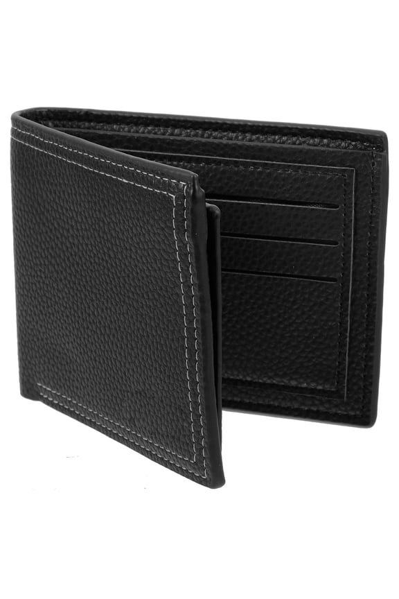 Men's Wallet Black PU Material Business Short Size Multi Card Holder