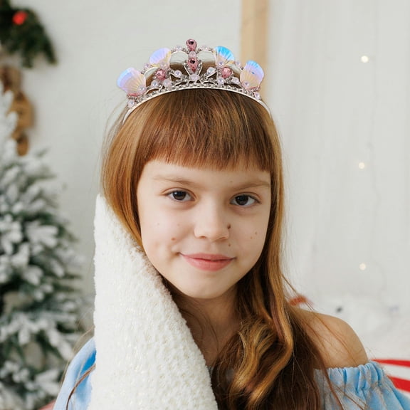 Milisten 3D Design Mermaid Hair Hoop with Seashells for Ocean Birthday Costume