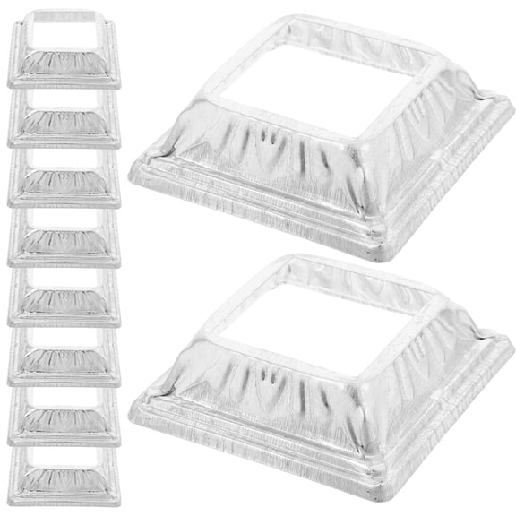 Milisten Metal Railing Skirt Square Post Base Trim Cover for Staircase Protection 10Pcs