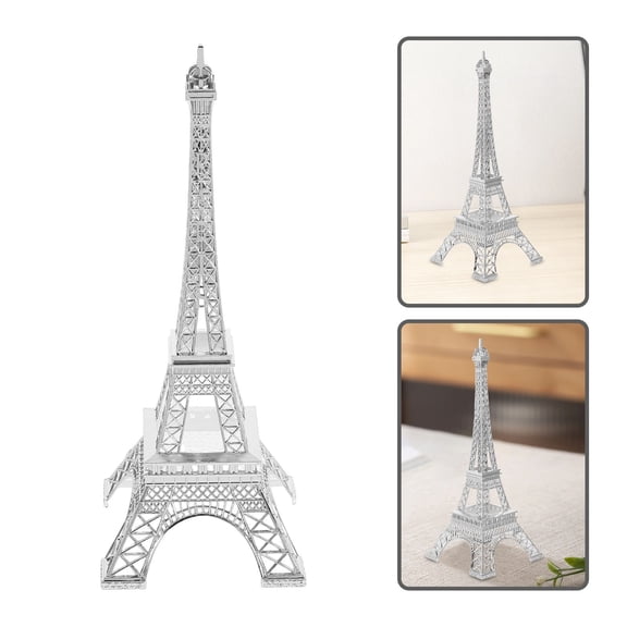 Milisten Silver Eiffel Tower Decor Zinc Alloy Versatile Use Home and Party