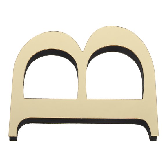 Milisten Mirror Finish Golden Acrylic Wall Letter B Sticker with Easy Adhesive Installation