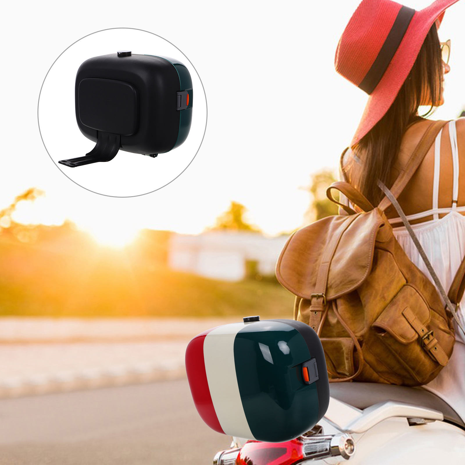 Milisten Motorcycle Backpack For Women Waterproof ABS Multi Color For ...