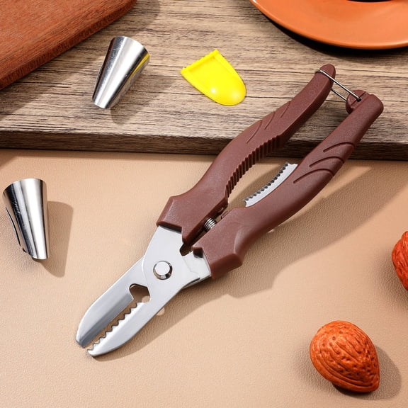 Milisten Multi Functional Walnut Opener Tool Metal Chestnut Cutter for Easy Nut Shelling