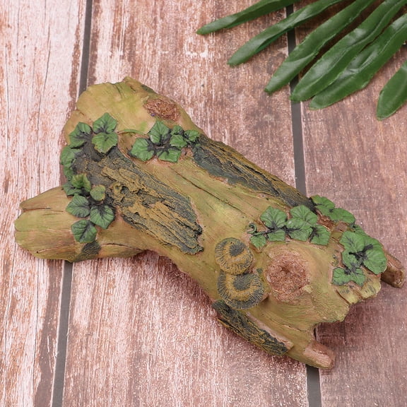 Milisten Leopard Gecko Tank Accessories Natural Resin Tree Trunk Hideout for Reptiles