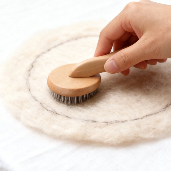 Milisten Needle Felting Wool Carders with Ergonomic Wooden Handle for Comfortable Craft Use