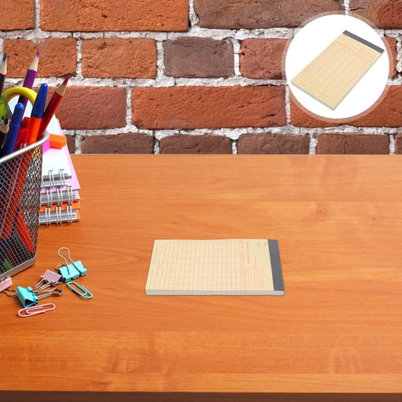 Milisten 50 Sheets Light Yellow Work Hours Log Book for Time Clocks with Thick Smooth Paper