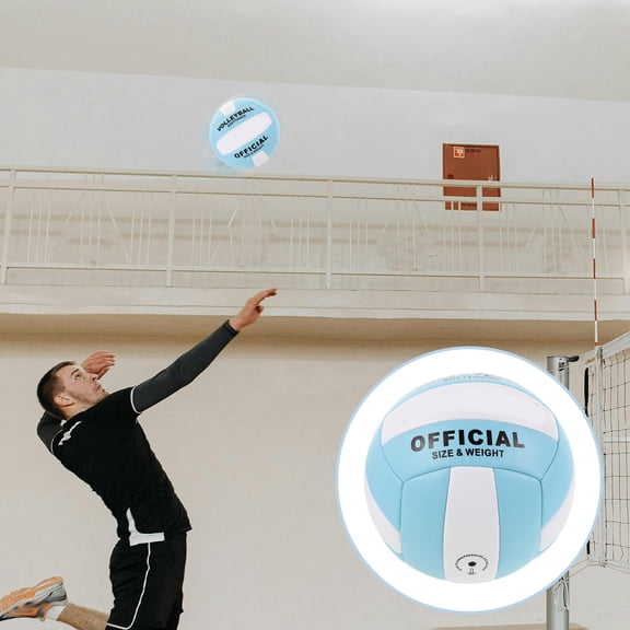 Milisten Blue Volleyball Official Size 5 Soft PU Indoor Ball for Volleyball Matches and Training