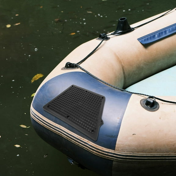 Milisten Outboard Motor Stand Trapezoidal Transom Plate Black For Fishing Boat Canoe Motor Mount 1Pack 12X7.5X0.5In