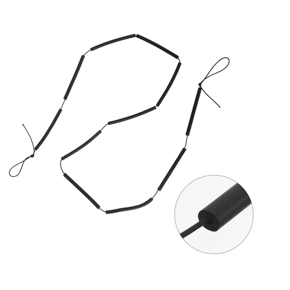 Milisten Lightweight Black Bungee Jump Rope with Foam Handles for Outdoor Fitness and Jump Training Exercise