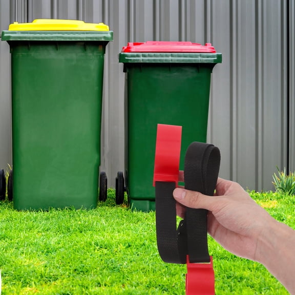 Milisten Outdoor Trash Can Lock Strap Elastic Rope Universal Fit Nylon Garbage Lid Protector