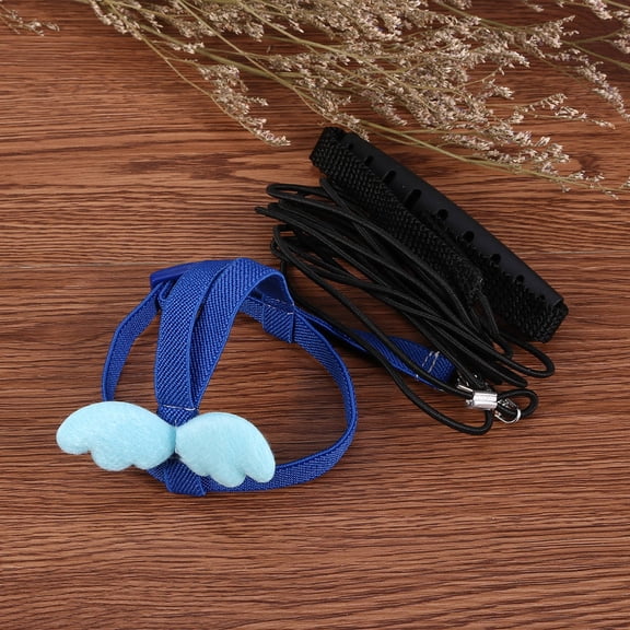 Milisten Pet Parrot Bird Harness Parrot Winding Rope Blue Prevent Escape 1Set