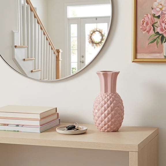 Milisten Ceramic Pineapple Vase for or Dried Flowers, Minimalist Artistic Table Centerpiece Decor