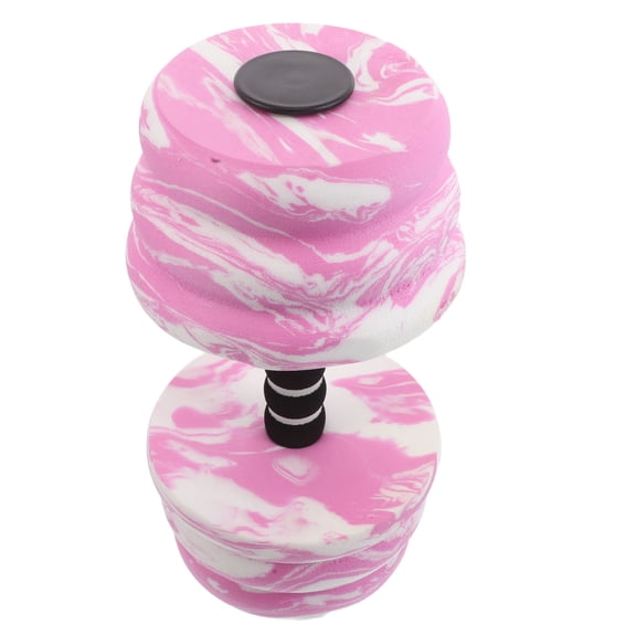 Milisten Water Dumbbells for Pool Exercise, EVA Threaded Pink Aquatic Weights