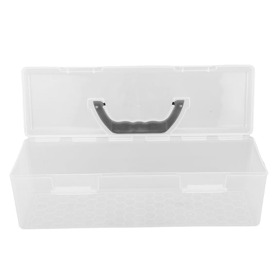 Milisten Plastic Card Storage Box and Snap-lock Lid with Handle for Cards