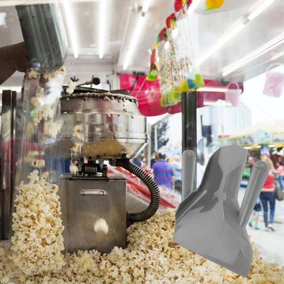 Milisten Sturdy Plastic Popcorn Scooper Grey for Various Foods Outdoor