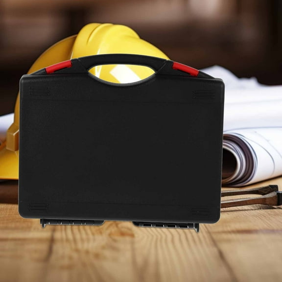 Milisten Tool Case Drill Bit Storage Box Black Plastic 1pcs