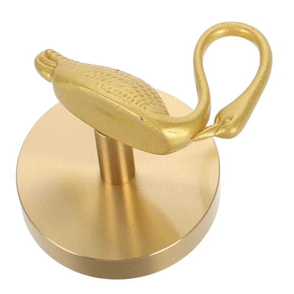 Milisten Plated Gold Copper Swan Wall Mount Hook Decorative and Functional for Home Use