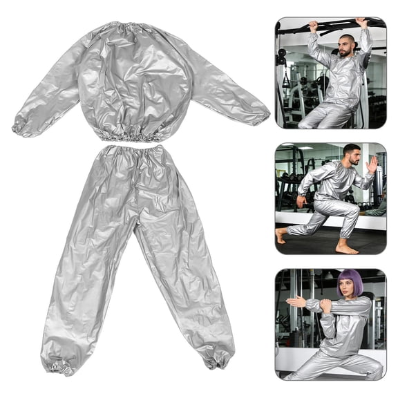 Milisten Plated Silver Sweat Suit for Men and Women with Fast Drying Breathable Material for Athletic Use