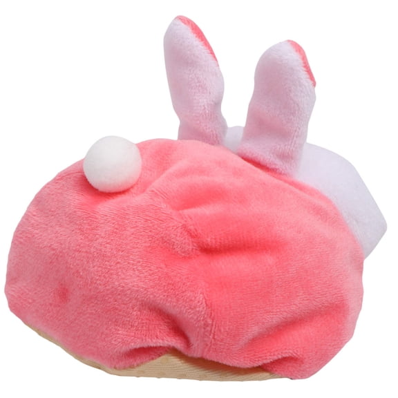 Milisten Pink Plush Pet Warm Bed Rabbit Shape Soft Comfortable Nest for Hamster Hedgehog Small Animal