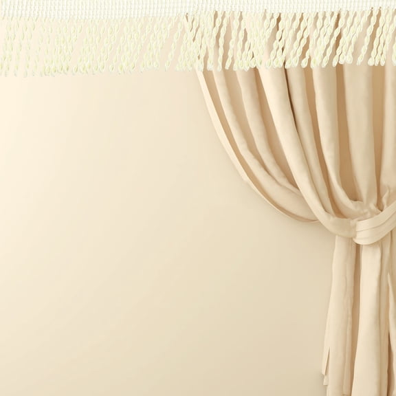 Milisten Beige Polyester Tassel Fringe Trim Ideal for Sofa Cushion and Curtain Edging